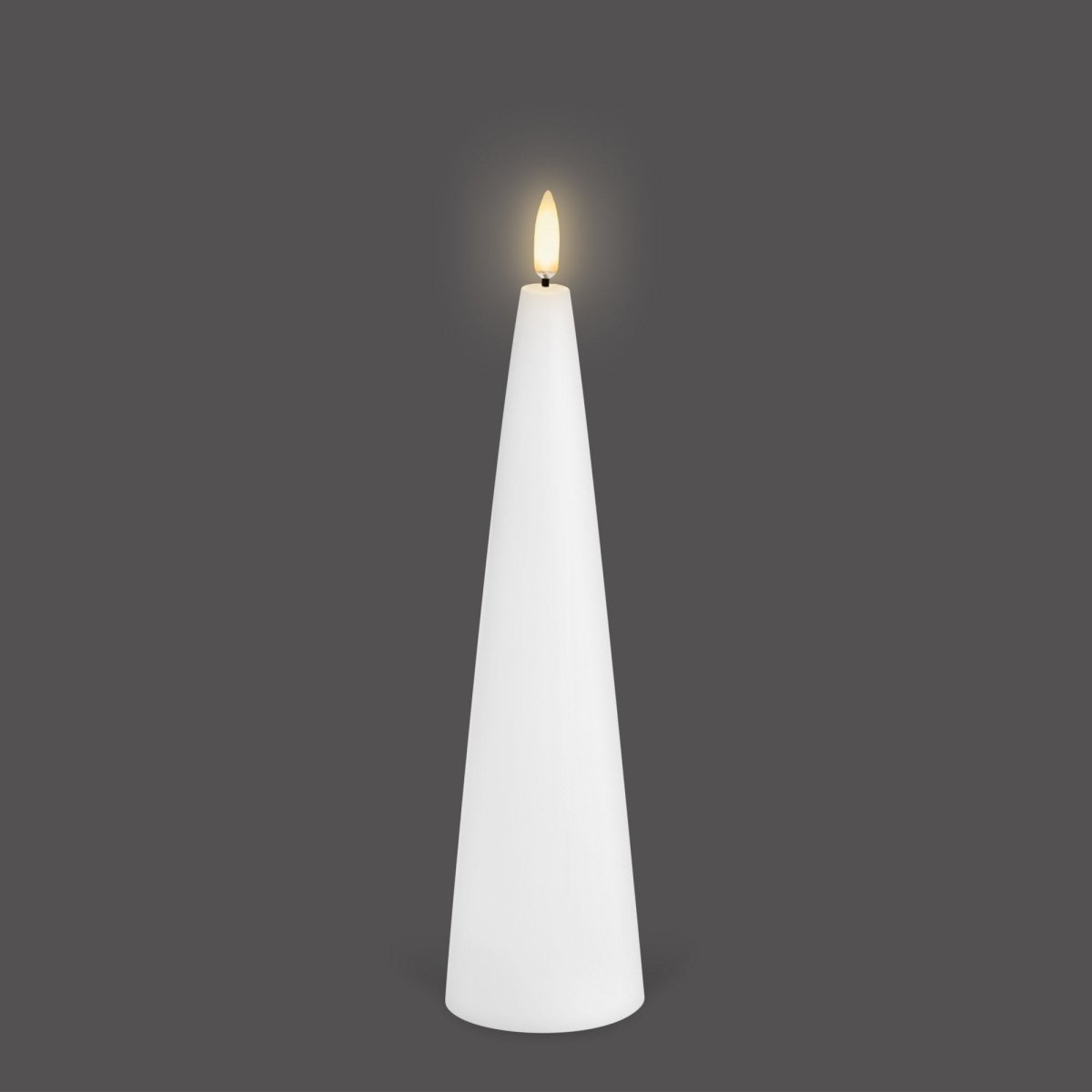 Medium Cone Flameless Candle (5.8 x 21.5cm) | Uyuni | Flameless Candles | Thirty 16 Williamstown