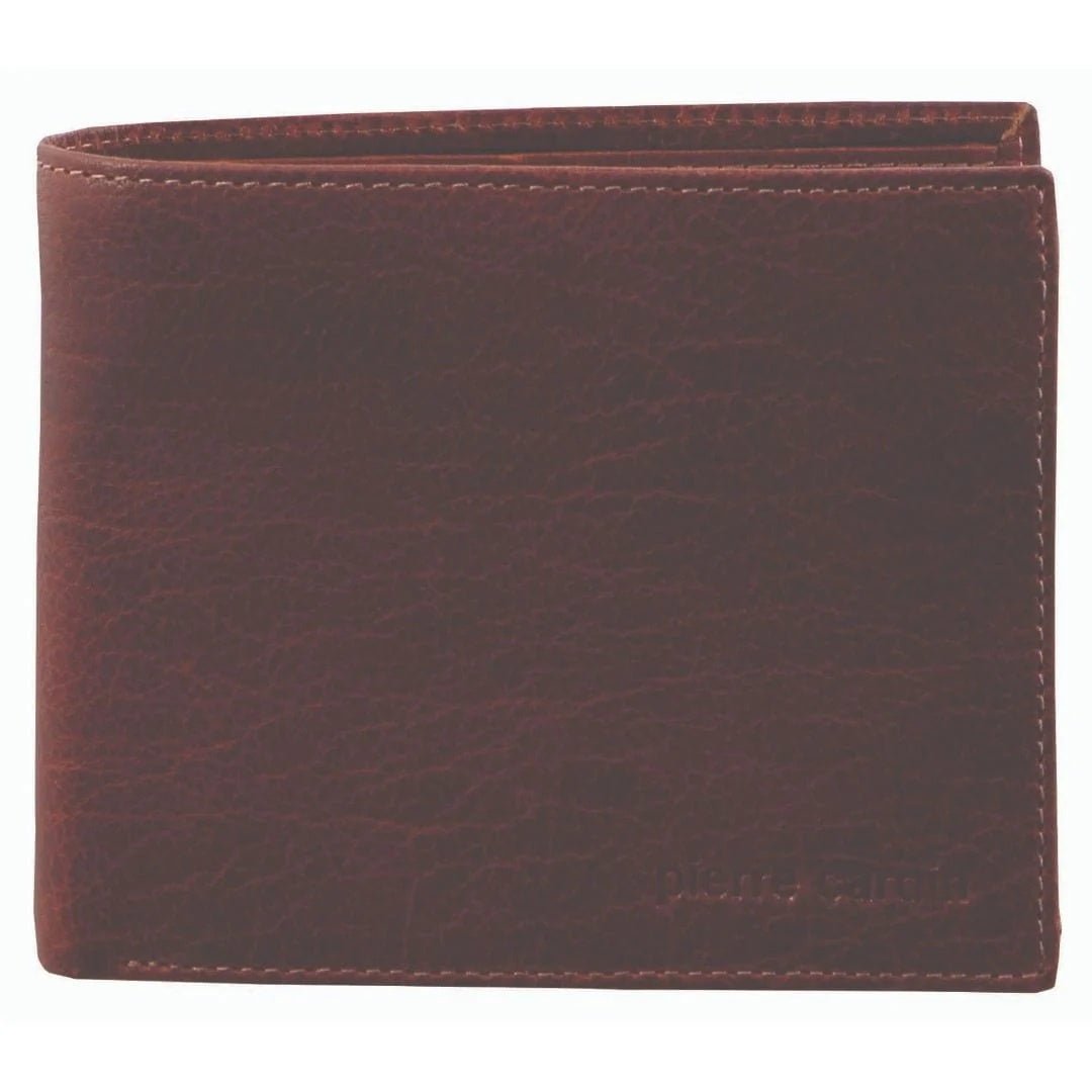 Men's Rustic Leather Bi-Fold RFID Protected Wallet -Chestnut | Pierre Cardin | Men's Wallets | Thirty 16 Williamstown