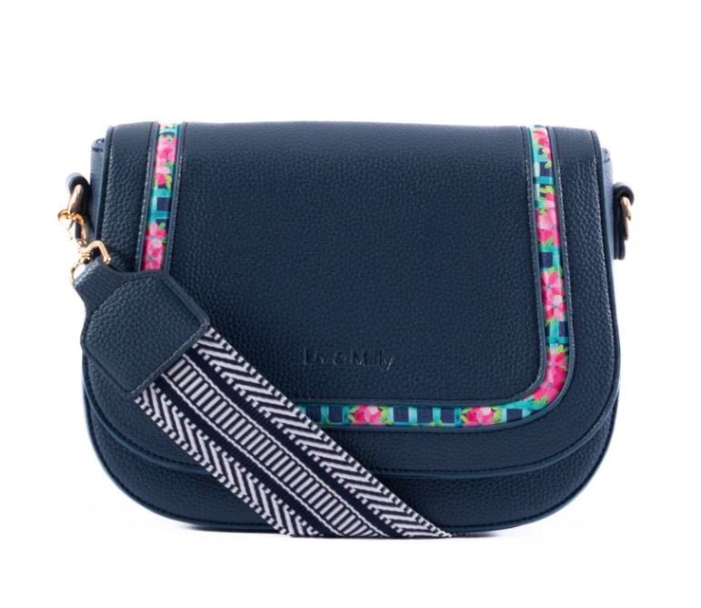Miki - Navy/Garden Trellis | Liv & Milly | Handbags | Thirty 16 Williamstown