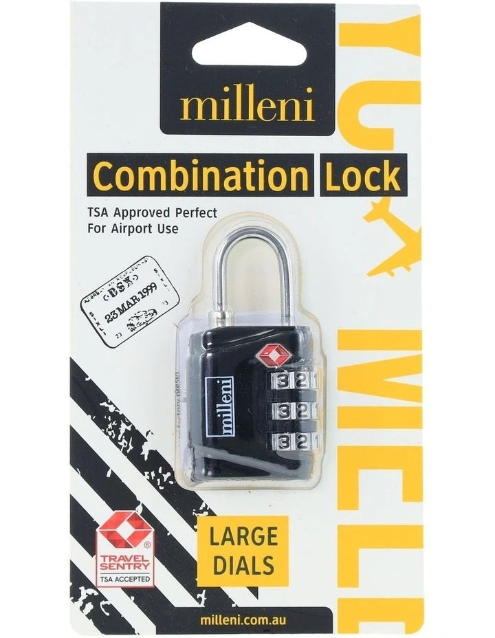 Travel TSA Combination Lock - Black