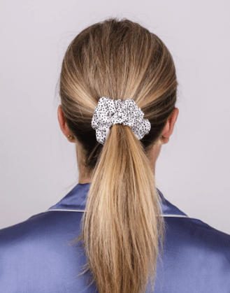 Mulberry Silk Scrunchie - Spotty Dots | Silk Magnolia | Hair Accessories | Thirty 16 Williamstown