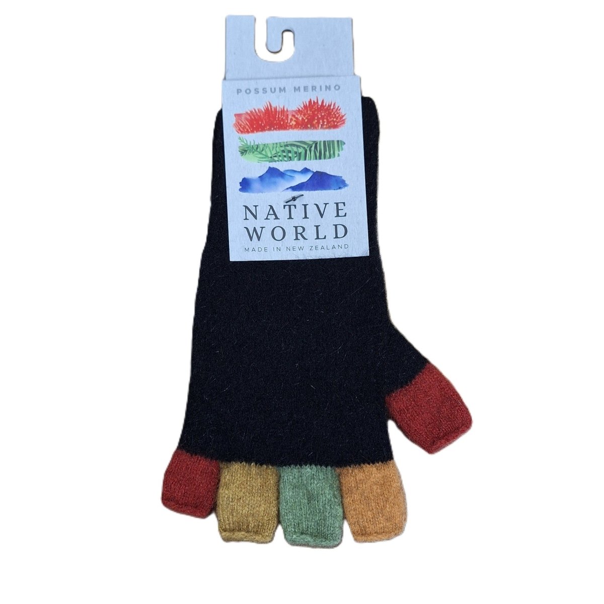 Multi Fingerless Gloves - Black | Native World | Beanies, Scarves & Gloves | Thirty 16 Williamstown