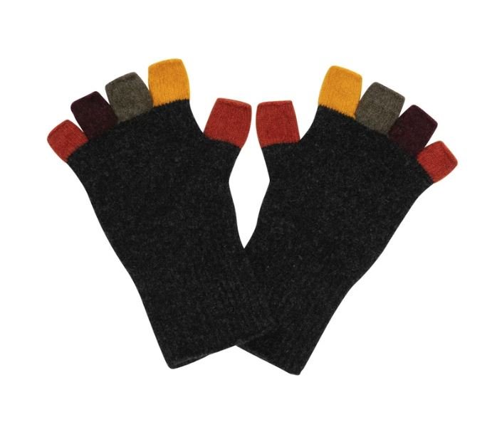 Multi Fingerless Gloves - Charcoal | Native World | Beanies, Scarves & Gloves | Thirty 16 Williamstown
