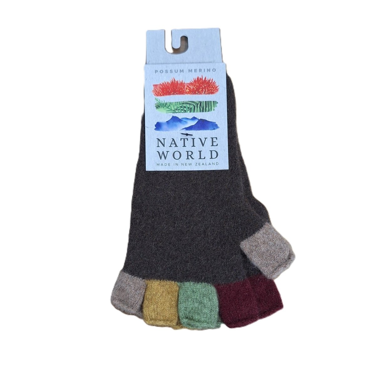 Multi Fingerless Gloves - Cocoa | Native World | Beanies, Scarves & Gloves | Thirty 16 Williamstown