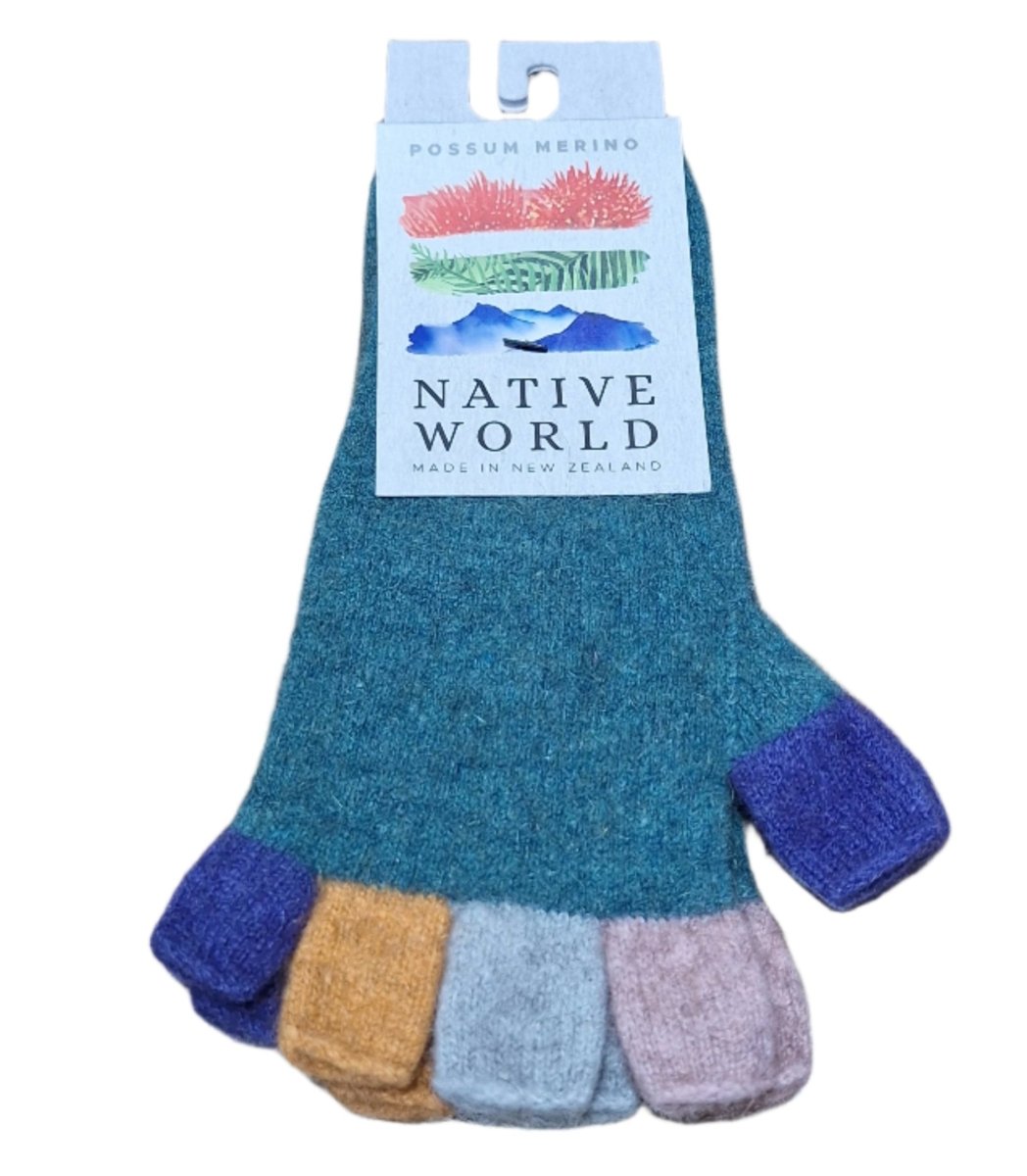 Multi Fingerless Gloves - Mist | Native World | Beanies, Scarves & Gloves | Thirty 16 Williamstown