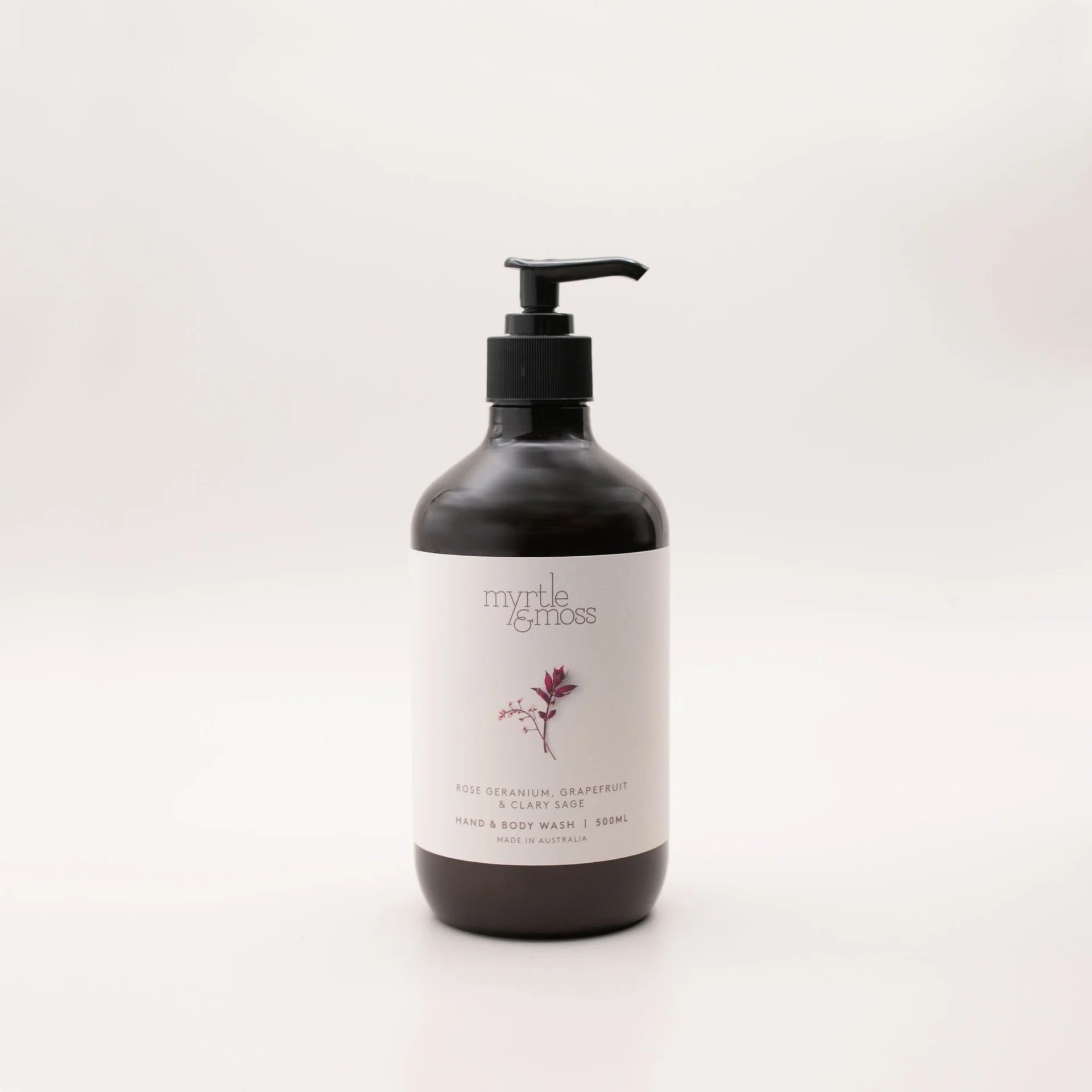 Hand &amp; Body Wash 500ml - Rose Geranium, Grapefruit &amp; Clary Sage