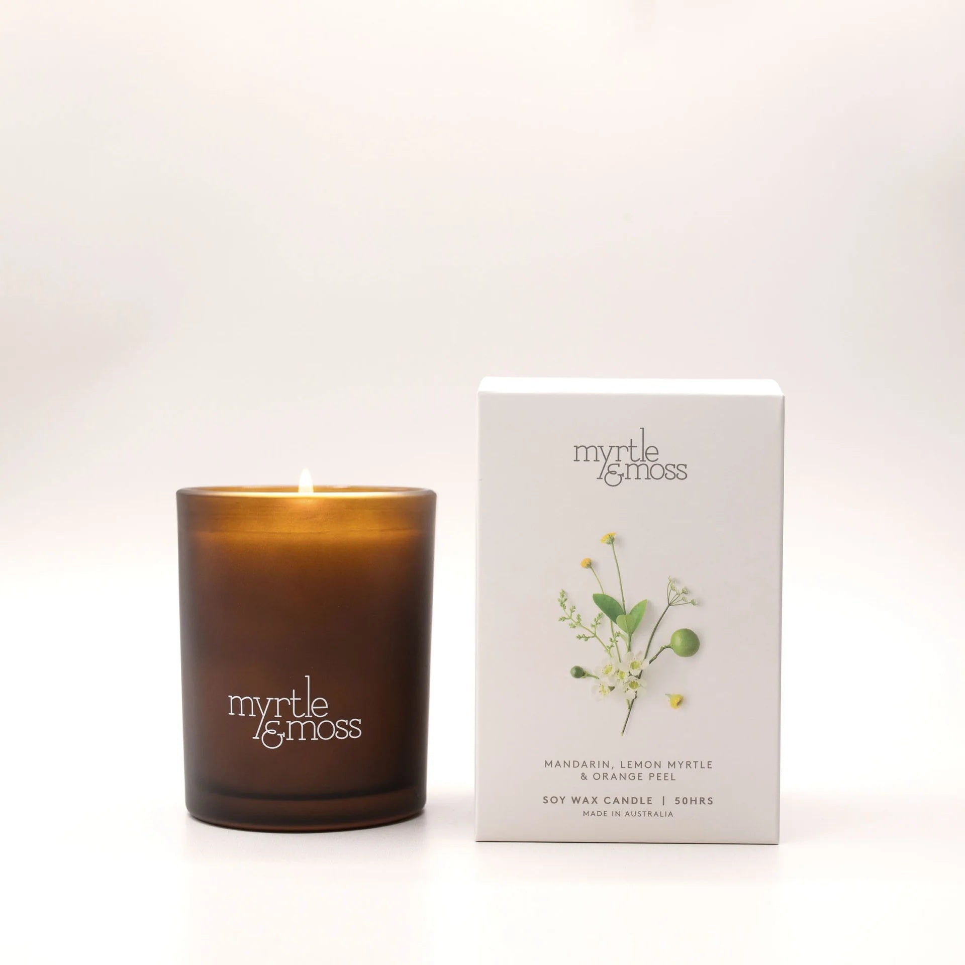 Soy Wax Candle  Large 50HR - Mandarin, Lemon Myrtle &amp; Orange Peel