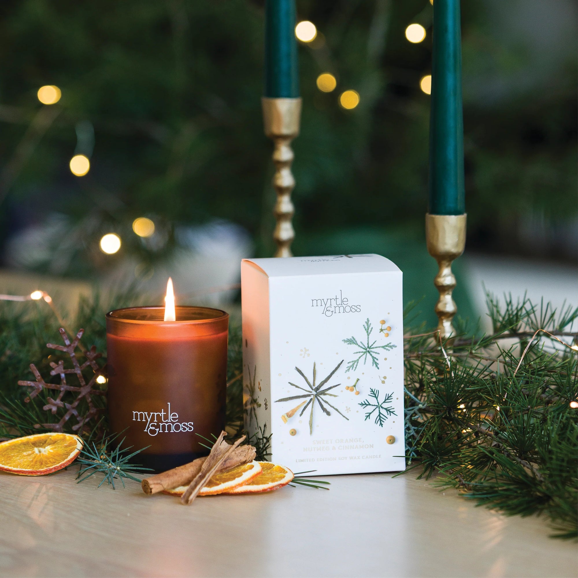 Christmas Candle - Sweet Orange, Nutmeg &amp; Cinnamon
