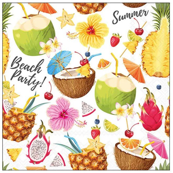 Napkins Luncheon - Beach Party White | Ambiente | Tableware | Thirty 16 Williamstown
