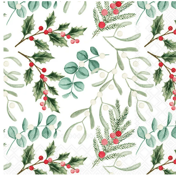 Napkins Luncheon - Foliage Scatter White | Ambiente | Tableware | Thirty 16 Williamstown