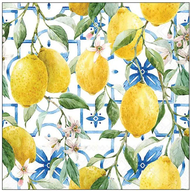 Napkins Luncheon - Mediterranean Lemons | Ambiente | Tableware | Thirty 16 Williamstown