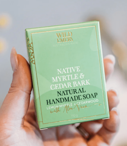 Natural Handmade Soap - Native Myrtle & Cedar Bark | Wild Emery | Bath & Body | Thirty 16 Williamstown