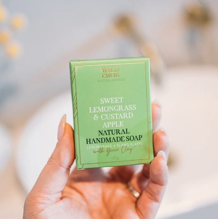 Natural Handmade Soap - Sweet Lemongrass & Custard Apple | Wild Emery | Bath & Body | Thirty 16 Williamstown