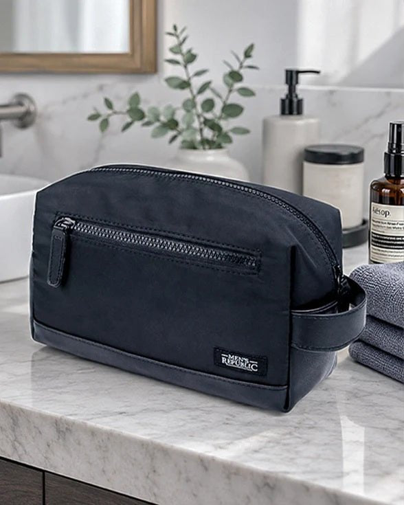 Nylon Toiletry Bag - Black | Men's Republic | Men's Grooming & Toiletry Bags | Thirty 16 Williamstown
