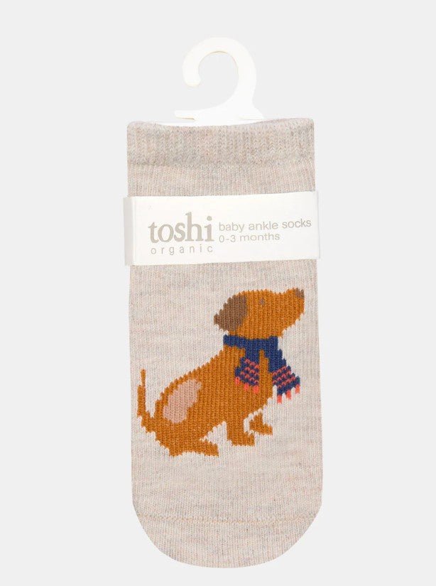Organic Baby Socks - Puppy Dog | Toshi | Baby &amp; Toddler Socks &amp; Tights | Thirty 16 Williamstown