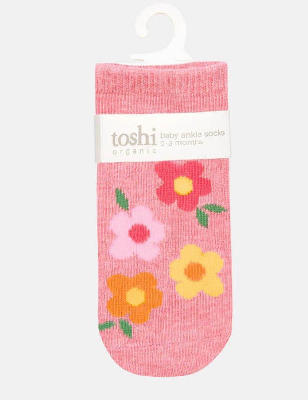 Organic Baby Socks - Rosie Posie | Toshi | Baby &amp; Toddler Socks &amp; Tights | Thirty 16 Williamstown