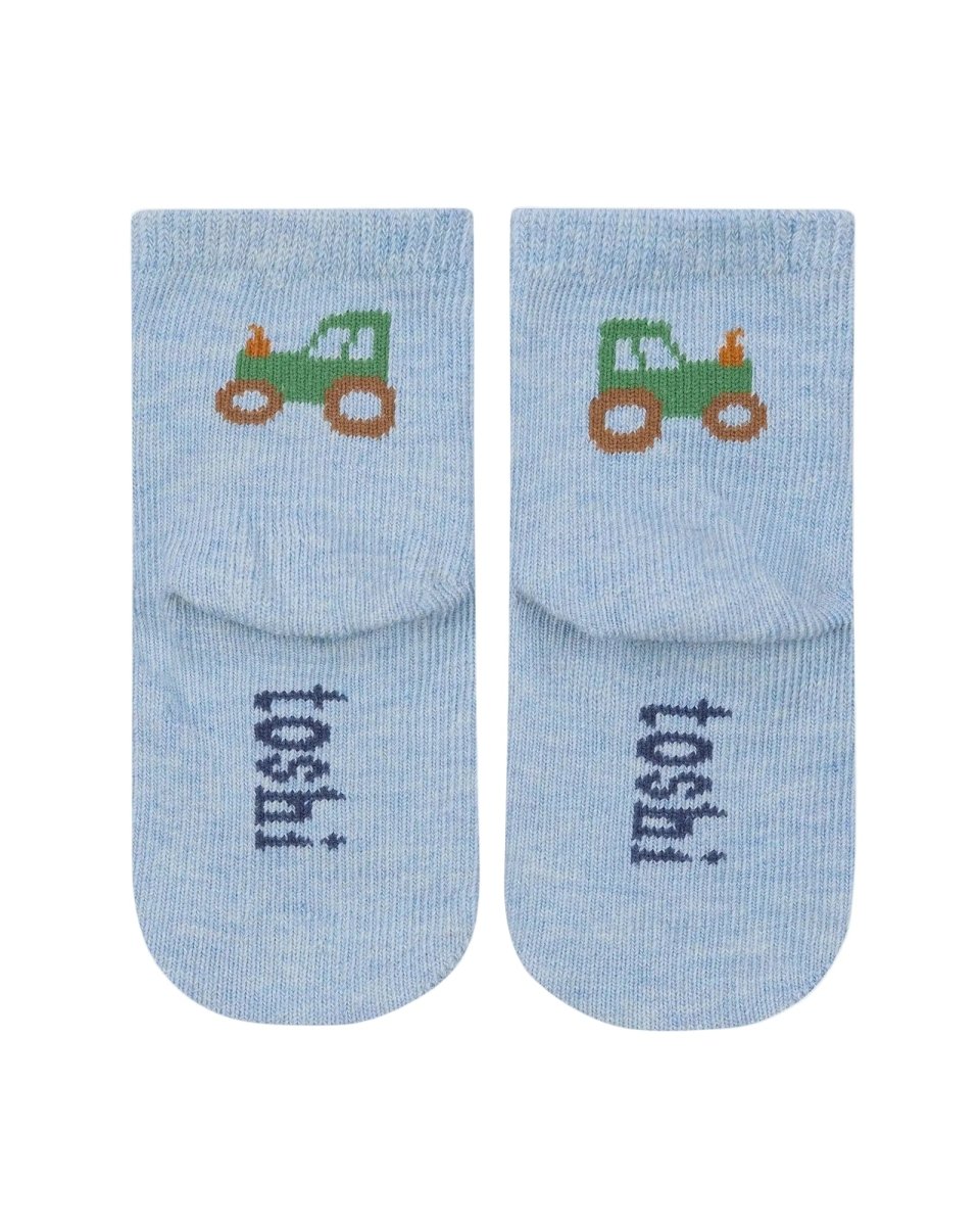 Organic Baby Socks - Tiny Tractors | Toshi | Baby &amp; Toddler Socks &amp; Tights | Thirty 16 Williamstown