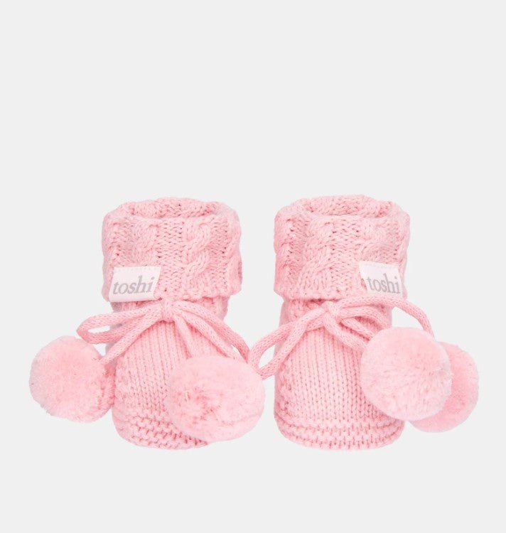 Organic Booties Yummy - Misty Rose | Toshi | Pre Walkers, Booties & Mittens | Thirty 16 Williamstown