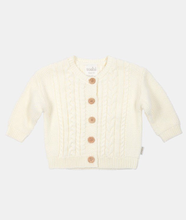 Organic Cardigan Yummy - Cream | Toshi | Cardigans | Thirty 16 Williamstown