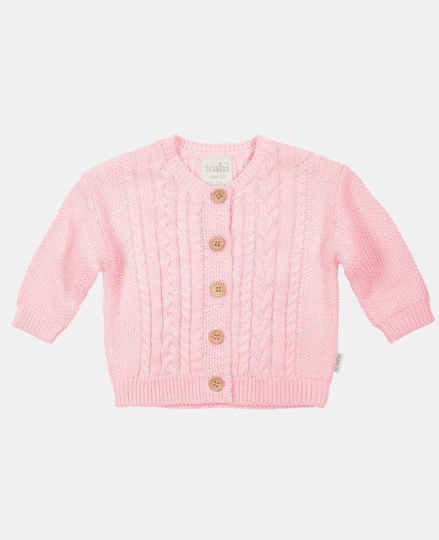 Organic Cardigan Yummy - Misty Rose | Toshi | Cardigans | Thirty 16 Williamstown