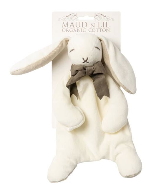 Organic Cotton Bunny Comforter Toy - Grey | Maud N Lil | Comforters &amp; Teethers | Thirty 16 Williamstown