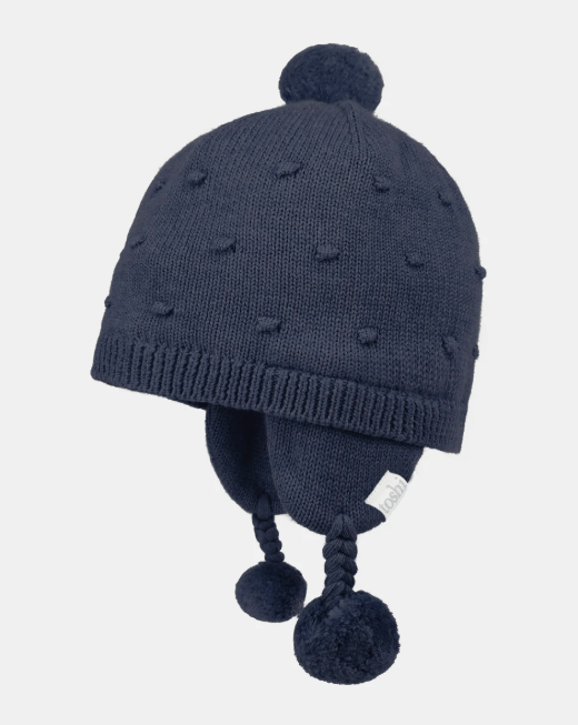 Organic Earmuff Popcorn - Ink | Toshi | Baby & Toddler Hats & Beanies | Thirty 16 Williamstown