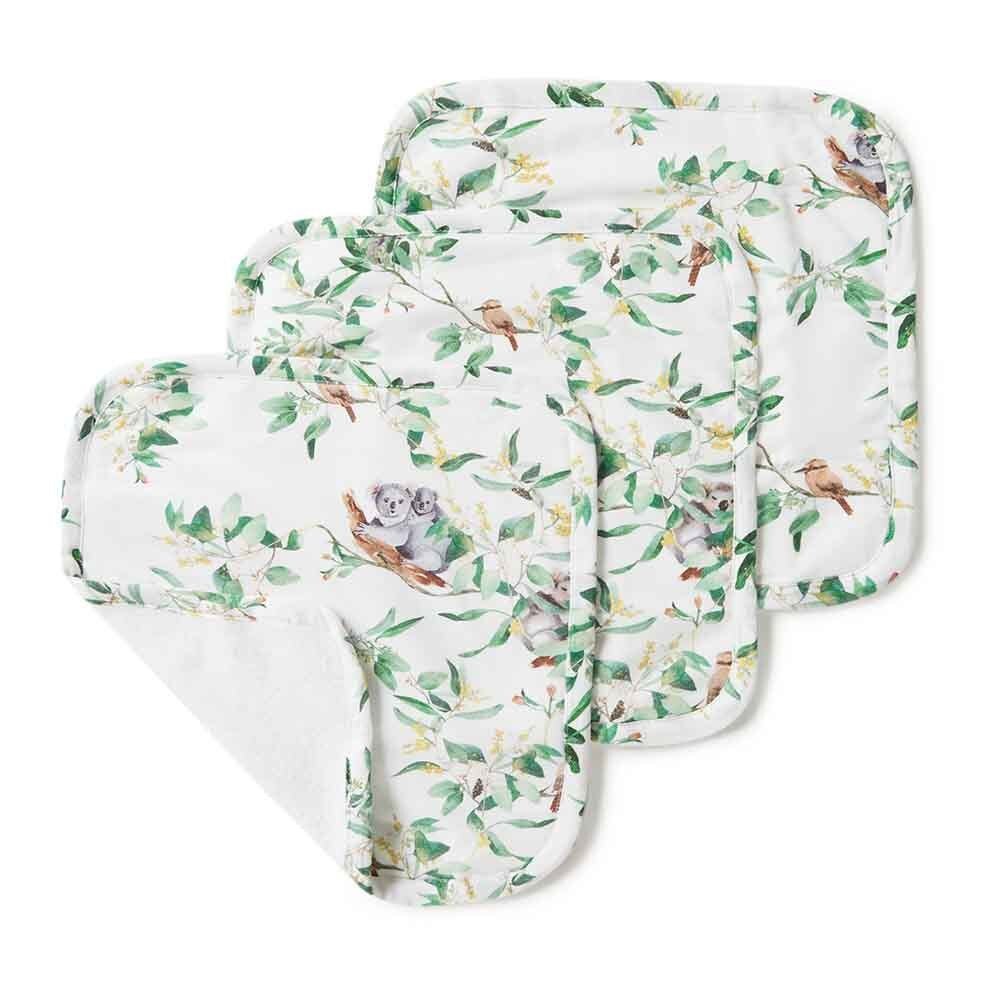 Organic Wash Cloths 3 Pack - Eucalypt | Snuggle Hunny | Bath Time | Thirty 16 Williamstown
