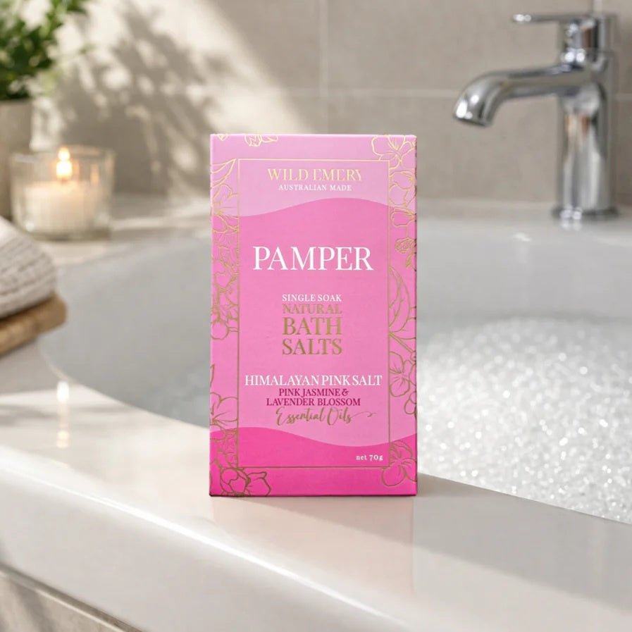 Pamper Single Soak Natural Bath Salts | Wild Emery | Bath & Body | Thirty 16 Williamstown