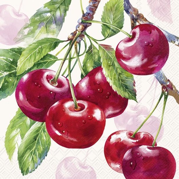 Paper Lunch Napkins - Cherries | Ideal Home Range | Tableware | Thirty 16 Williamstown