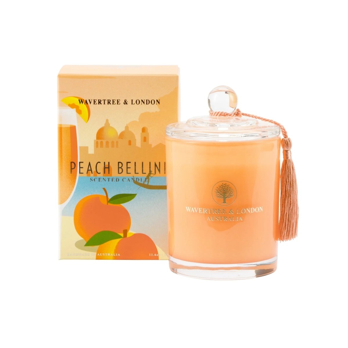 Peach Bellini Candle | Wavertree &amp; London | Home Fragrances | Thirty 16 Williamstown