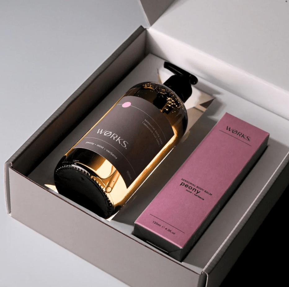 Peony Body Duo Gift Box | WØRKS | Body Lotion & Wash | Thirty 16 Williamstown