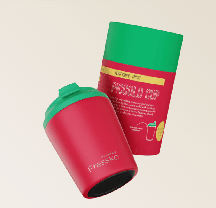 Piccolo Reusable Cup - CRUSH 118ml - 4oz | Made By Fressko | Travel Mugs &amp; Drink Bottles | Thirty 16 Williamstown