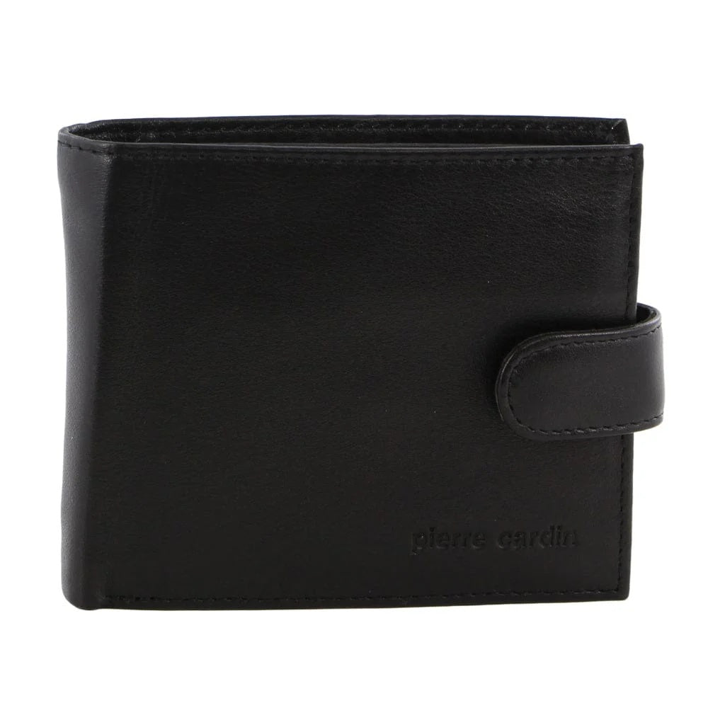 Men's Italian Leather RFID Two Tone Wallet - Black Cognac