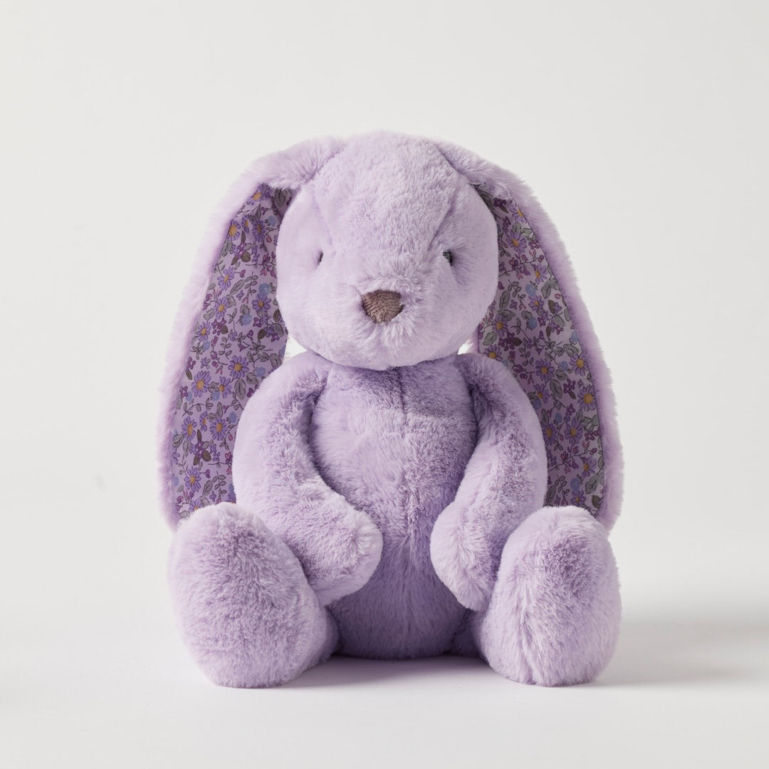 Floral Medium Bunny Plush Toy- Lilac