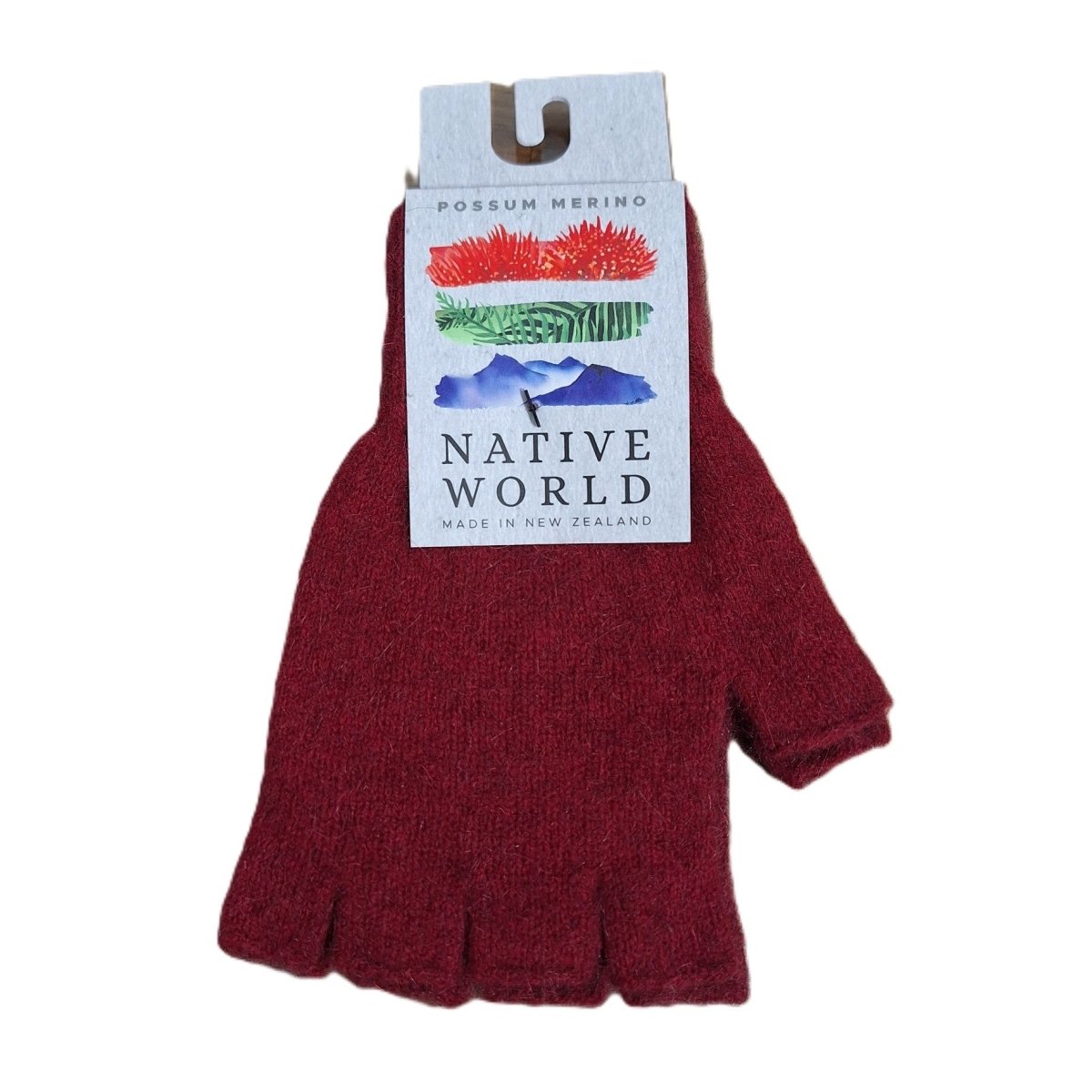 Plain Fingerless Gloves - Berry | Native World | Beanies, Scarves &amp; Gloves | Thirty 16 Williamstown