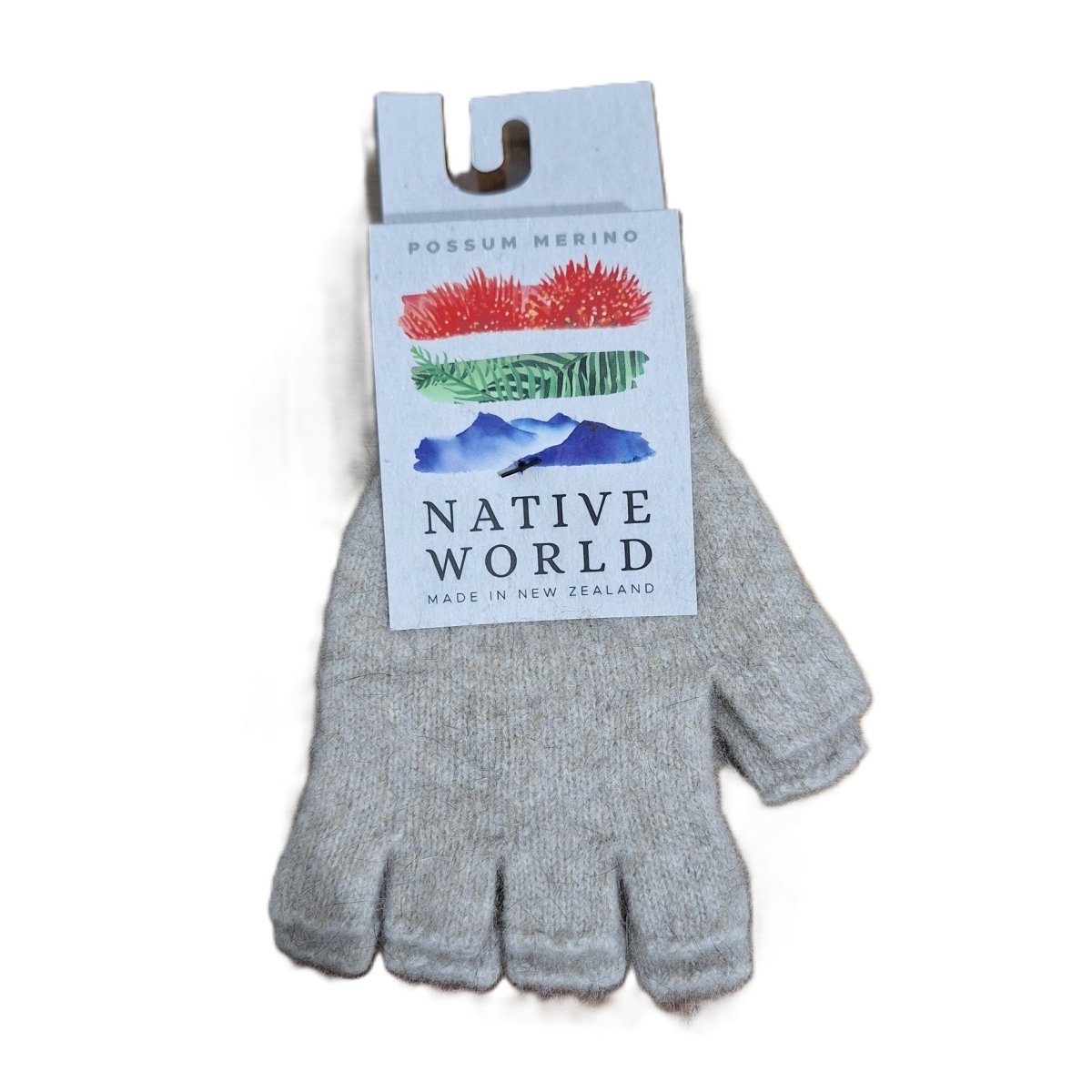 Plain Fingerless Gloves - Natural | Native World | Beanies, Scarves & Gloves | Thirty 16 Williamstown