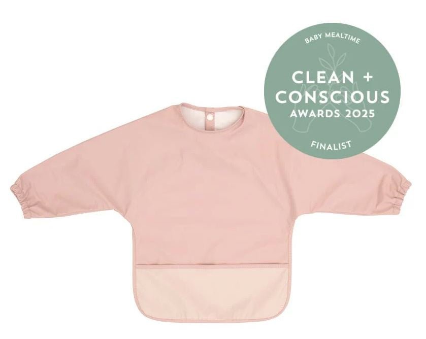 Recycled Long Sleeve Bib - Two Tone Pink | All 4 Ella | Bibs & Bandana Bibs | Thirty 16 Williamstown