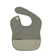 Recycled Pouch Bib - Two Tone Sage | All 4 Ella | Bibs &amp; Bandana Bibs | Thirty 16 Williamstown
