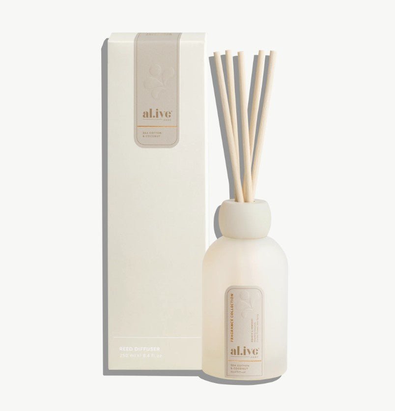 Reed Diffuser - Sea Cotton &amp; Coconut | Al.ive Body | Home Fragrances | Thirty 16 Williamstown
