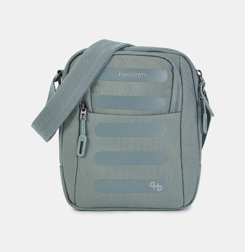 Relax Vertical Crossbody Bag RFID - Grey - Green | Hedgren | Travel Bags | Thirty 16 Williamstown