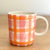 Rose Pink & Orange Gingham Mug | Noss | Mugs & Cups | Thirty 16 Williamstown