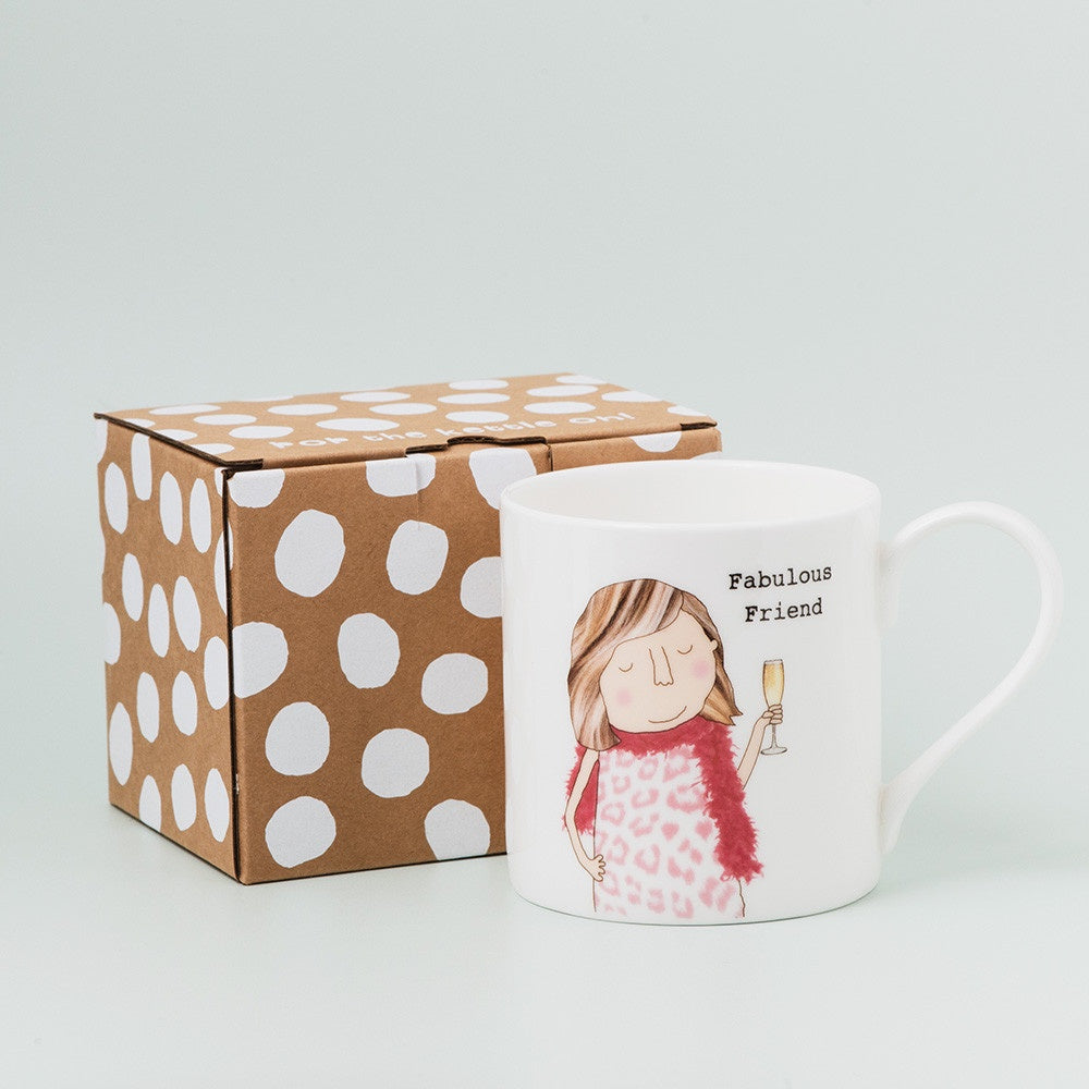 Boxed Bone China Mug 350ml - Fabulous Friend