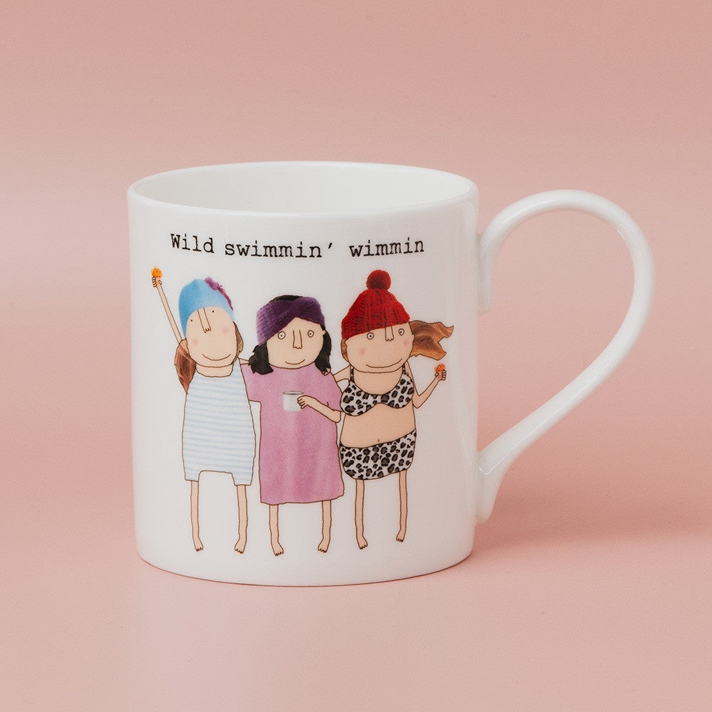 Boxed Bone China Mug 350ml - Swimmin Wimmin