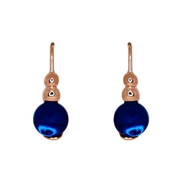 Round Drop Earrings - Blue | Simply Italian | Jewellery | Thirty 16 Williamstown