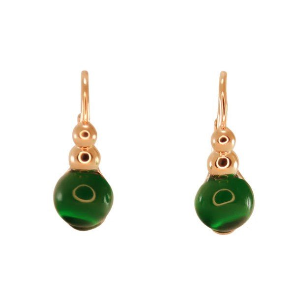 Round Drop Earrings - Emerald Green | Simply Italian | Jewellery | Thirty 16 Williamstown