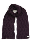 Scarf Mabel Aran Cable - Plum | Uimi | Beanies, Scarves &amp; Gloves | Thirty 16 Williamstown