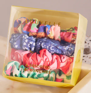 Scrunchies 4 Pack - Blue/Red | Louvelle | Hair Accessories | Thirty 16 Williamstown