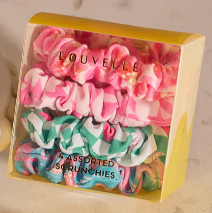“Scrunchies 4 Pack - Pink/Green | Louvelle | Hair Accessories | Thirty 16 Williamstown