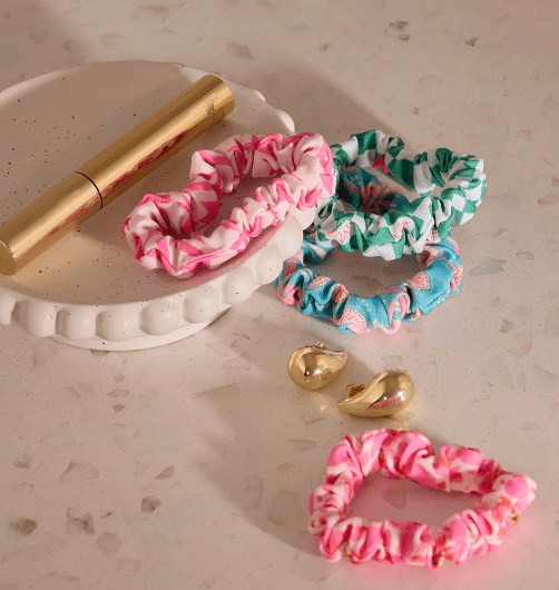 “Scrunchies 4 Pack - Pink/Green | Louvelle | Hair Accessories | Thirty 16 Williamstown