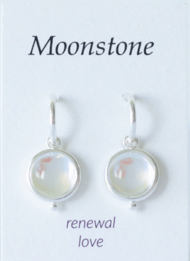 Semi Precious Drop Earrings - Moonstone | Urban Lustre | Jewellery | Thirty 16 Williamstown
